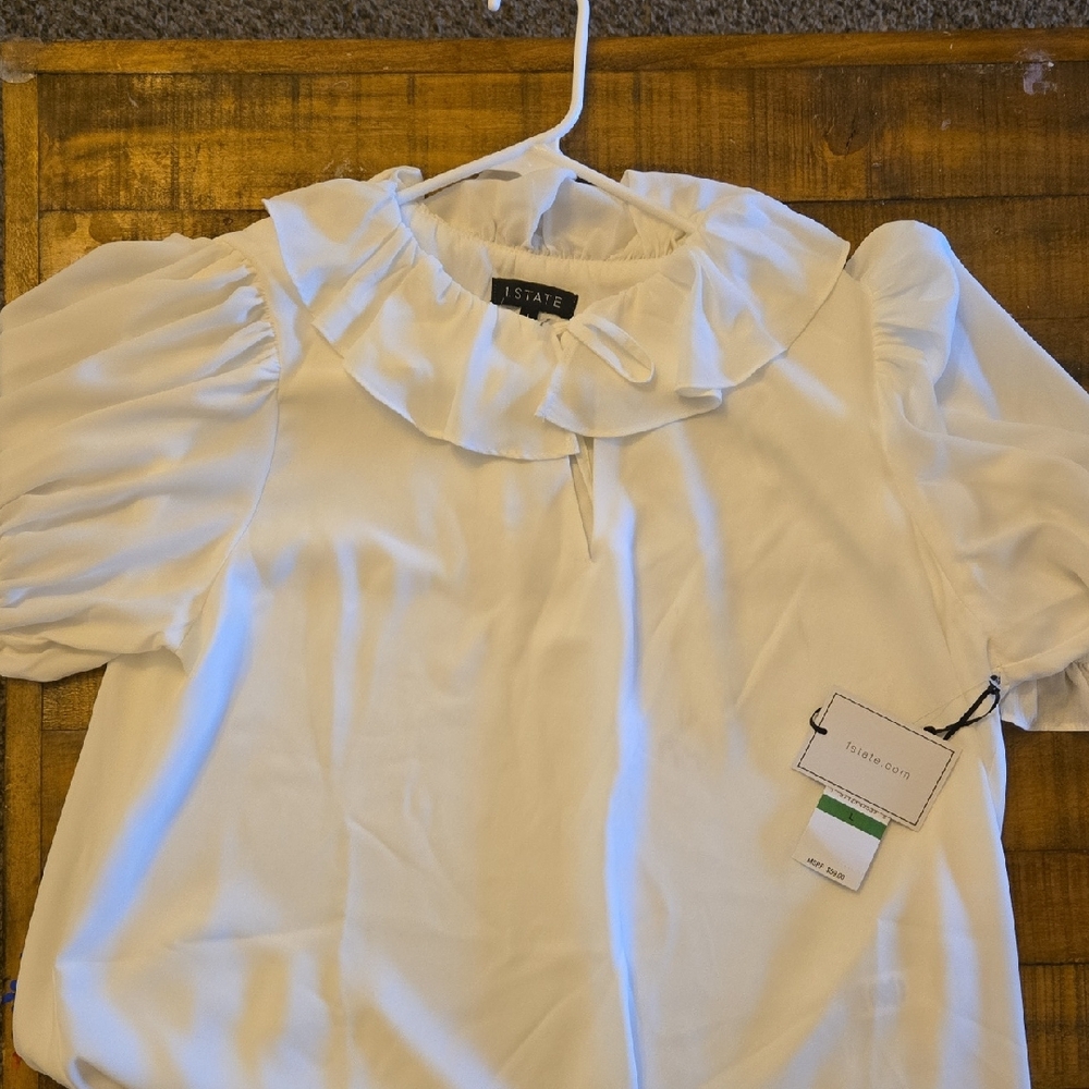 1. State Ivory Ruffle Top